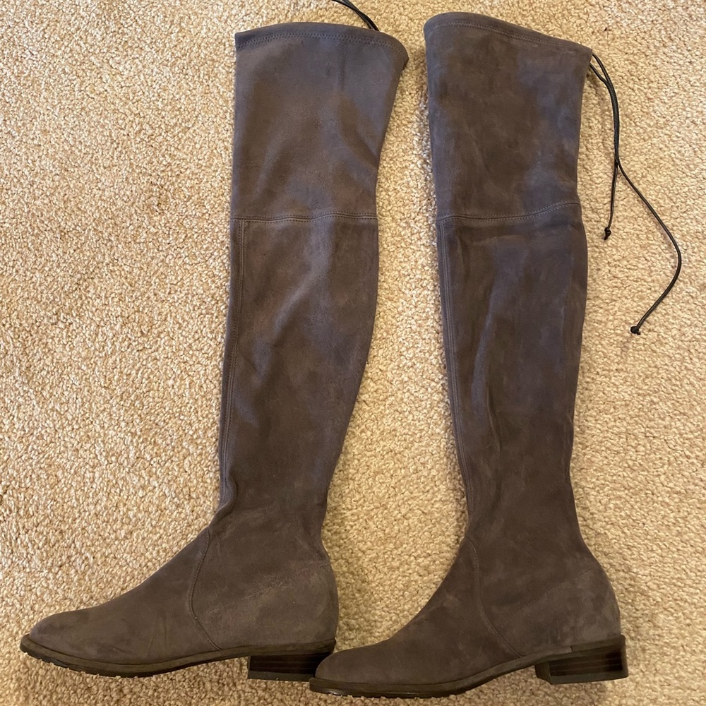 Stuart weitzman size 6 like new grey suede over knee boots
